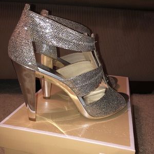 Michael Kors silver/glitter sandal